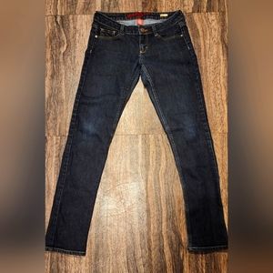 Y2K ARIZONA Dark Wash Stretch Jeans Size 3 Sexy Low Rise Excellent Condition